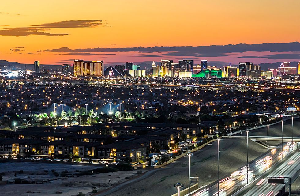 Las Vegas or bust sunset